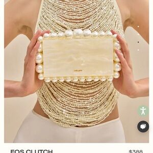 Cult Gaia Eos Clutch Ivory
